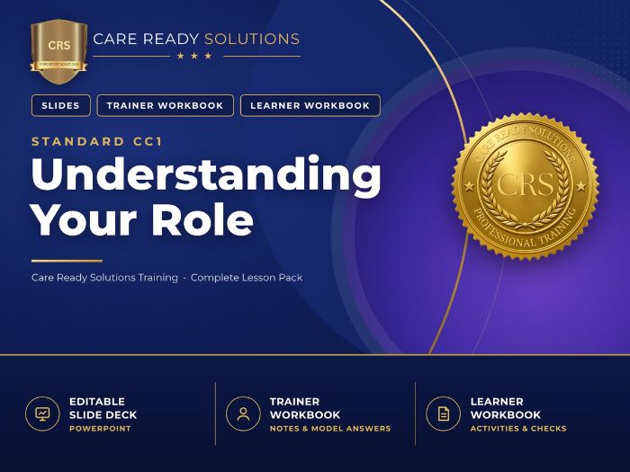 Care Certificate Standard 1: Understand Your Role – PowerPoint, Trainer & Student Workbooks