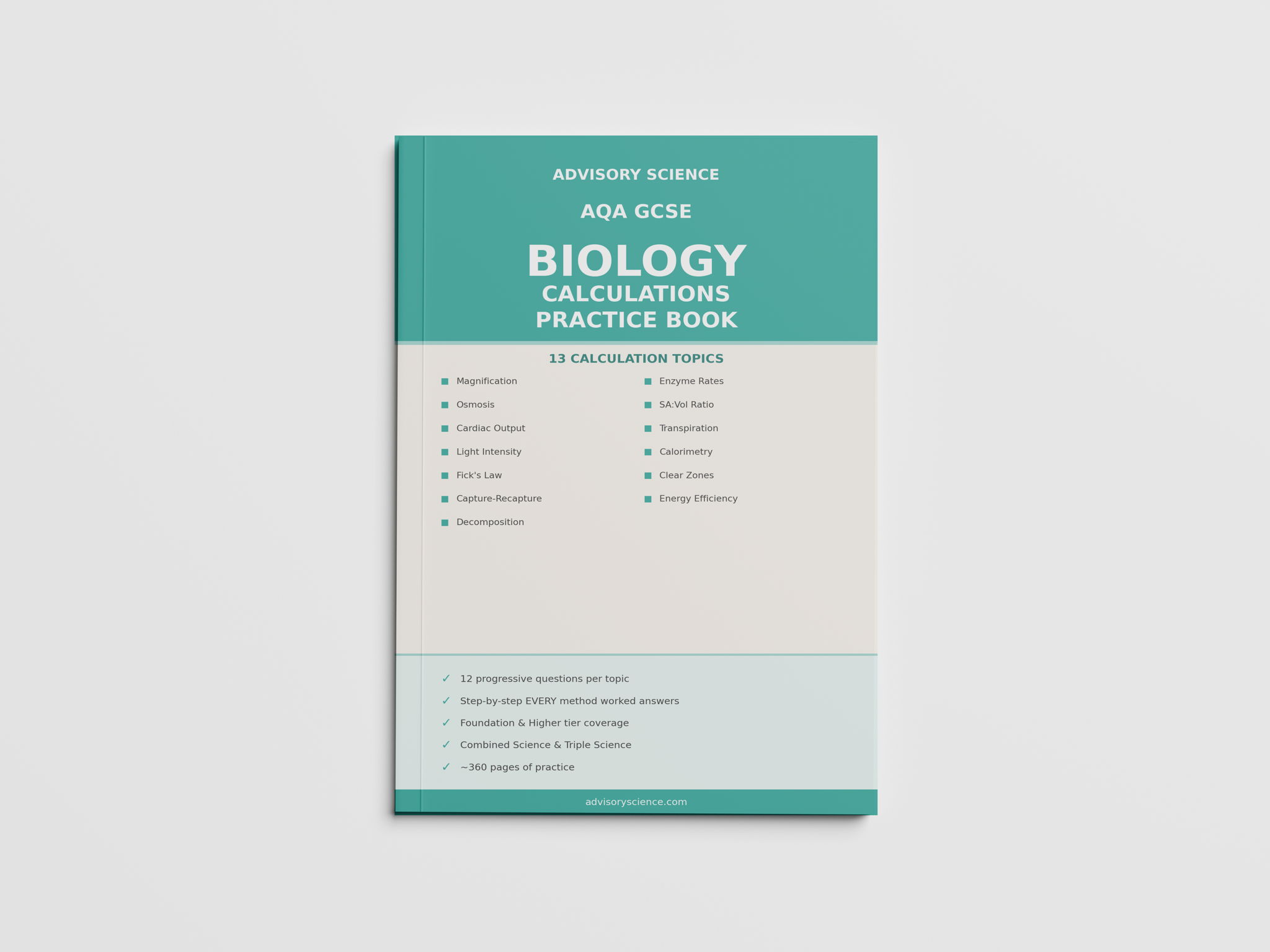 AQA GCSE Biology Calculation Practice Books Bundle | 13 Maths Skills Workbooks with Answers
