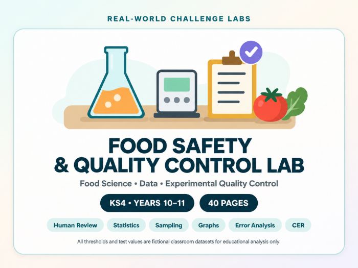Food Safety & Quality Control Lab | KS4 | Years 10–11 | 40 Pages