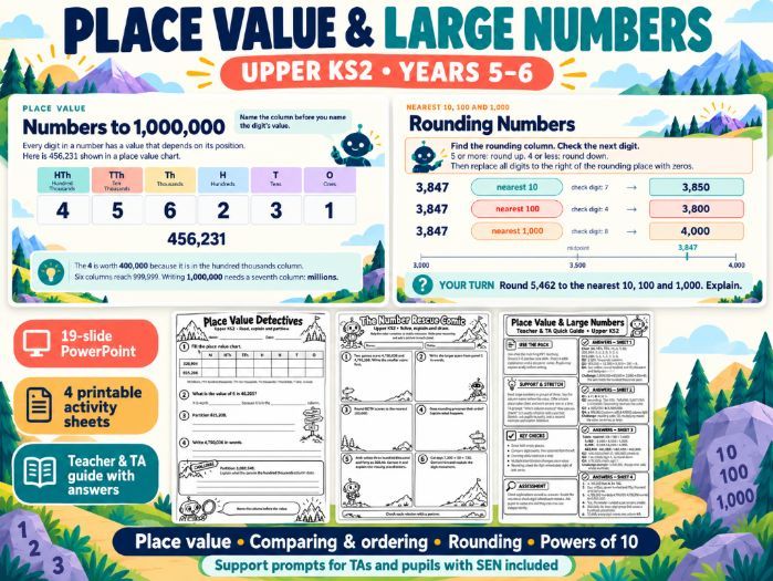 Place Value and Large Numbers UKS2