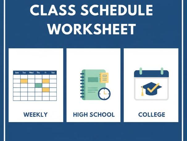 Printable Class Schedule Planners Reduce Stress & Master Your School Year!