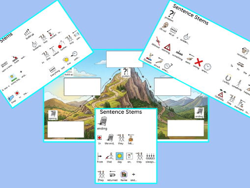 SEND Story Mountain Template with Sentence Stems and Widgits