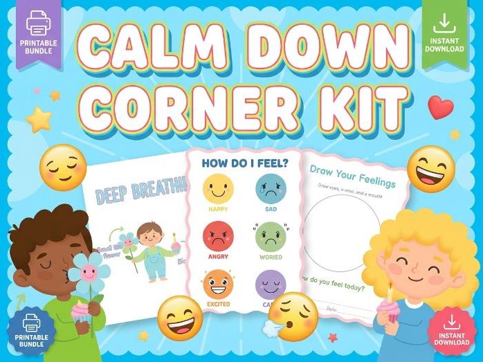 Calm Down Corner Kit | Emotional Regulation Activities for Kids