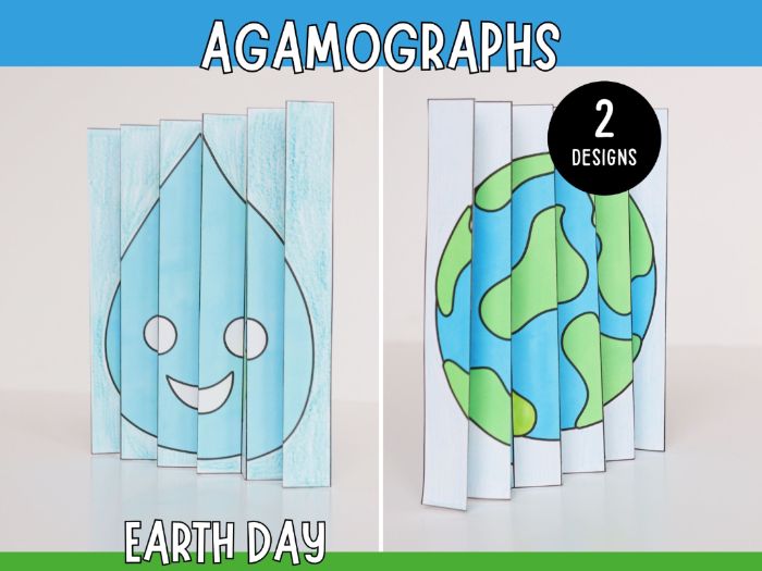 Magical Earth Day Agamographs - Printable Craft for Kids