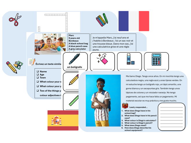 Pencil Case (French & Spanish) – Independent Learning & Cover Pack
