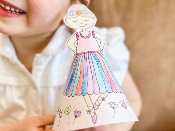 Flower Ballerina Paperdoll Craft Activity