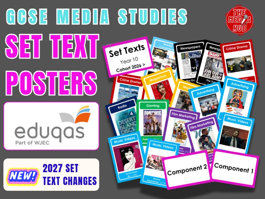 GCSE Media Studies | Eduqas | Set Text Poster Bundle | New Set Texts 202