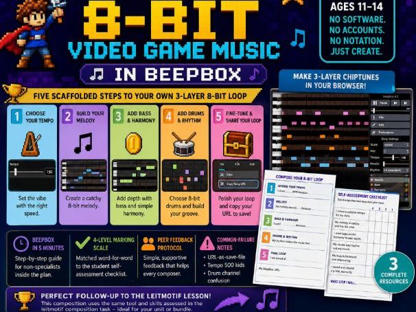 Compose 8-Bit Video Game Music Lesson KS3