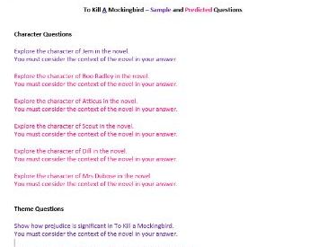 To Kill A Mockingbird Practice Exam Questions By Lornakate To Kill A Mockingbird Practice Exam Questions By Lornakate Teaching Resources Tes Family Business Essay also Essay Thesis Statement Generator Search Essays In English
