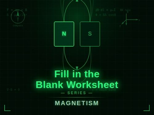 Fill in the blank Magnetism worksheet GCSE Physics CCEA