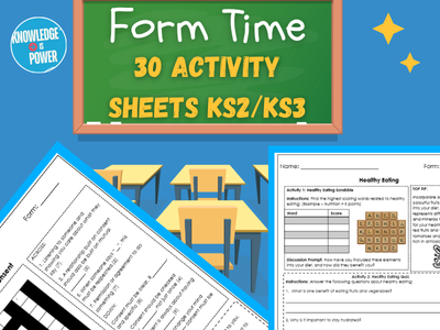 Form/Tutor Time Activity Sheets - KS2/KS3