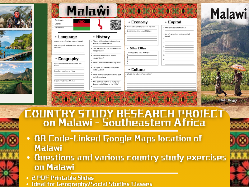 Country Study Research Project - Malawi - Social Studies Report - Africa