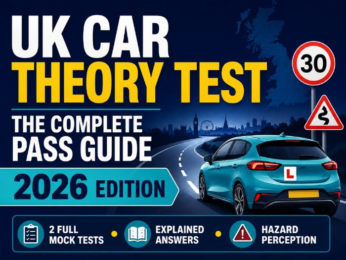 UK Car Theory Test 2026: Complete Revision Guide, 2 Mock Tests & Hazard Perception