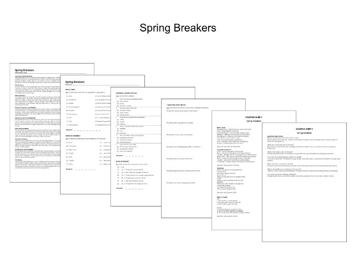 The Movie "Spring Breakers" | Teaching Resources