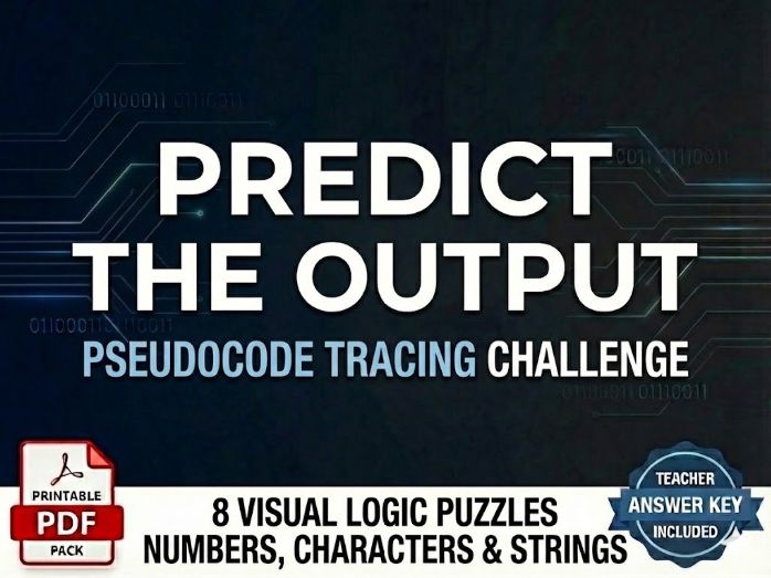 KS3/GCSE Pseudocode "Predict the Output" Worksheets (Tracing Algorithms)