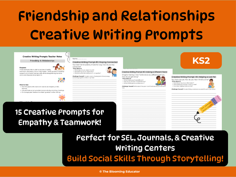 Friendship and Relationships Creative  Writing Prompts