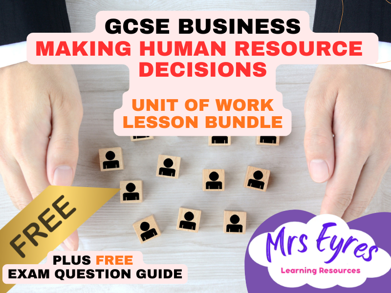 GCSE Business Human Resource Decisions Bundle | Organisational Structures, Recruitment, Training & Motivation