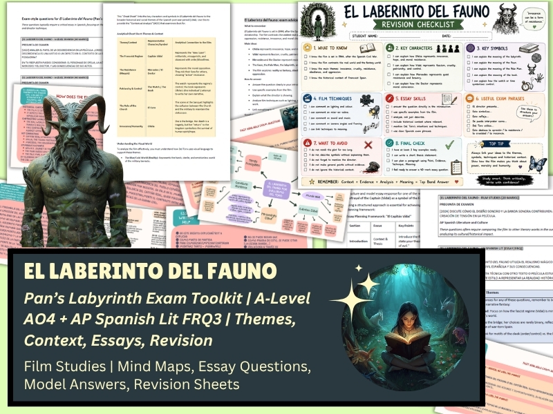 Pan’s Labyrinth Exam Toolkit | A‑Level AO4 + AP Spanish Lit FRQ3 | Film Studies