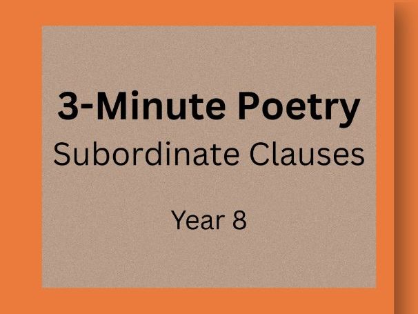 Subordinate Clauses — Writing Mini Lesson | Sentence Structure & Detail | Year 8 (KS3)