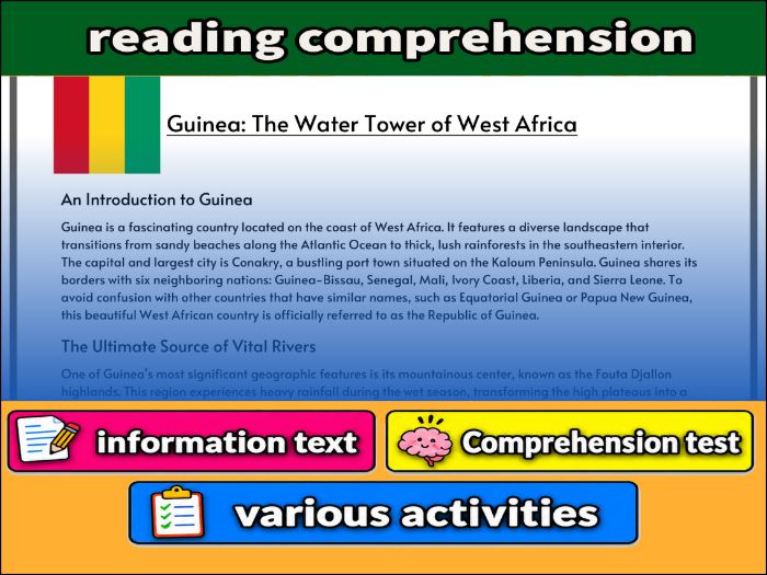 Ghana: The Golden Heart of West Africa- Reading Comprehension, Worksheet & Activities