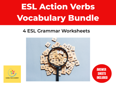 ESL Action Verbs Vocabulary Bundle