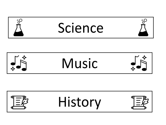 Trauma Informed Visual Timetable - Black and white