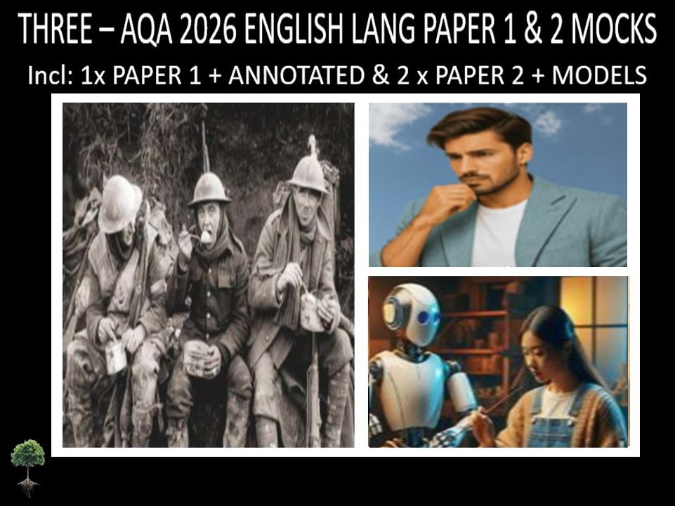 THREE  - AQA PAPER 1 & 2 | 2026 FULL MOCKS | ANNOTATED | MODELS
