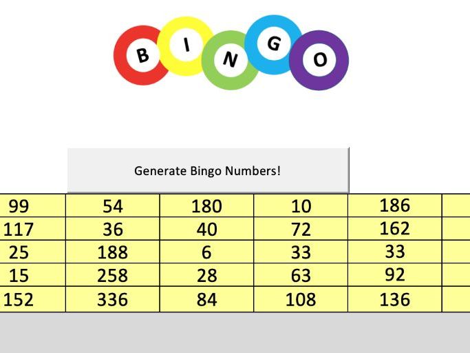 Percentage Change Bingo