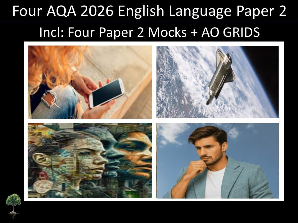 Four AQA 2026 GCSE English Language Paper 2 Mocks | AO Grids