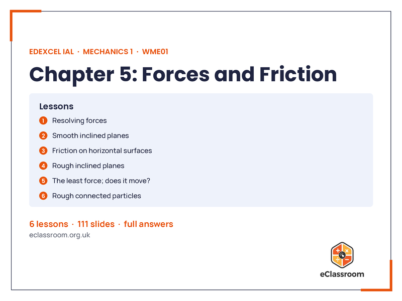 IAL Mechanics 1 Forces & Friction lesson slides