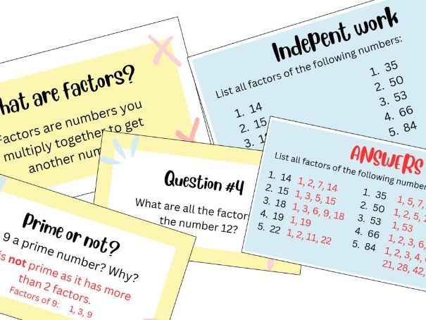Factors into Primes Lesson PPT