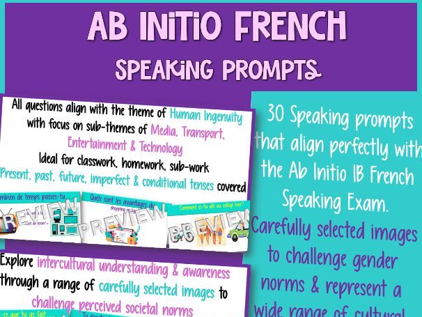 IB French Ab Initio Speaking Questions – Ingéniosité Humaine | Exam Prep
