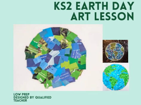 KS2 Earth Day Art Lesson | Watercolour & Collage