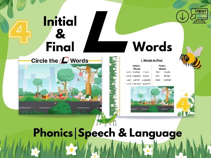 Initial & Final L Words-Speech&Language|Phonics
