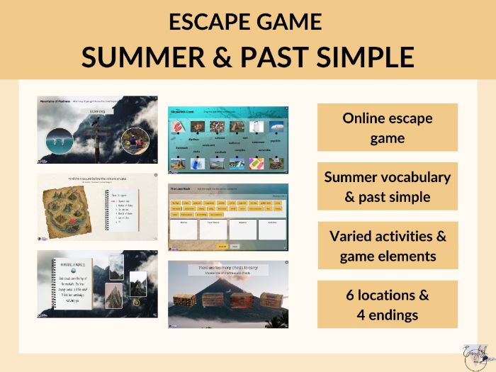 Summer & Past Simple Online Escape Game