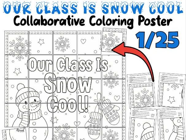 Our Class Is Snow Cool Collaborative Poster | Winter Classroom Decor Activity