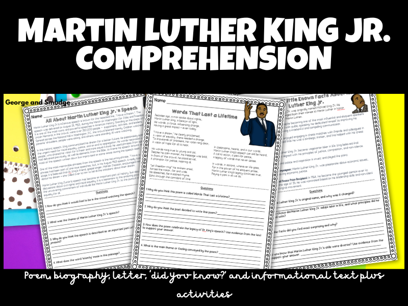 Martin Luther King Reading Comprehension