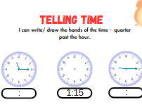 Quarter past time worksheet