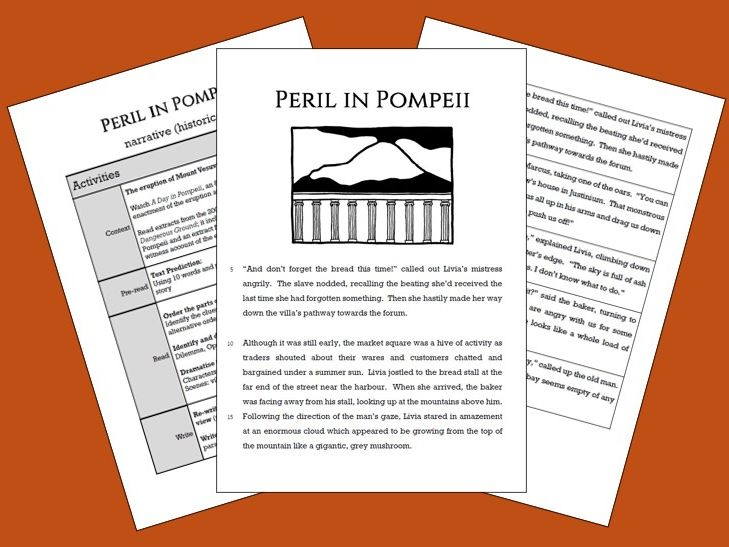 Model Write: Narrative: Peril in Pompeii