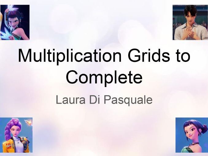 Multiplication Grids to Complete KPop Theme