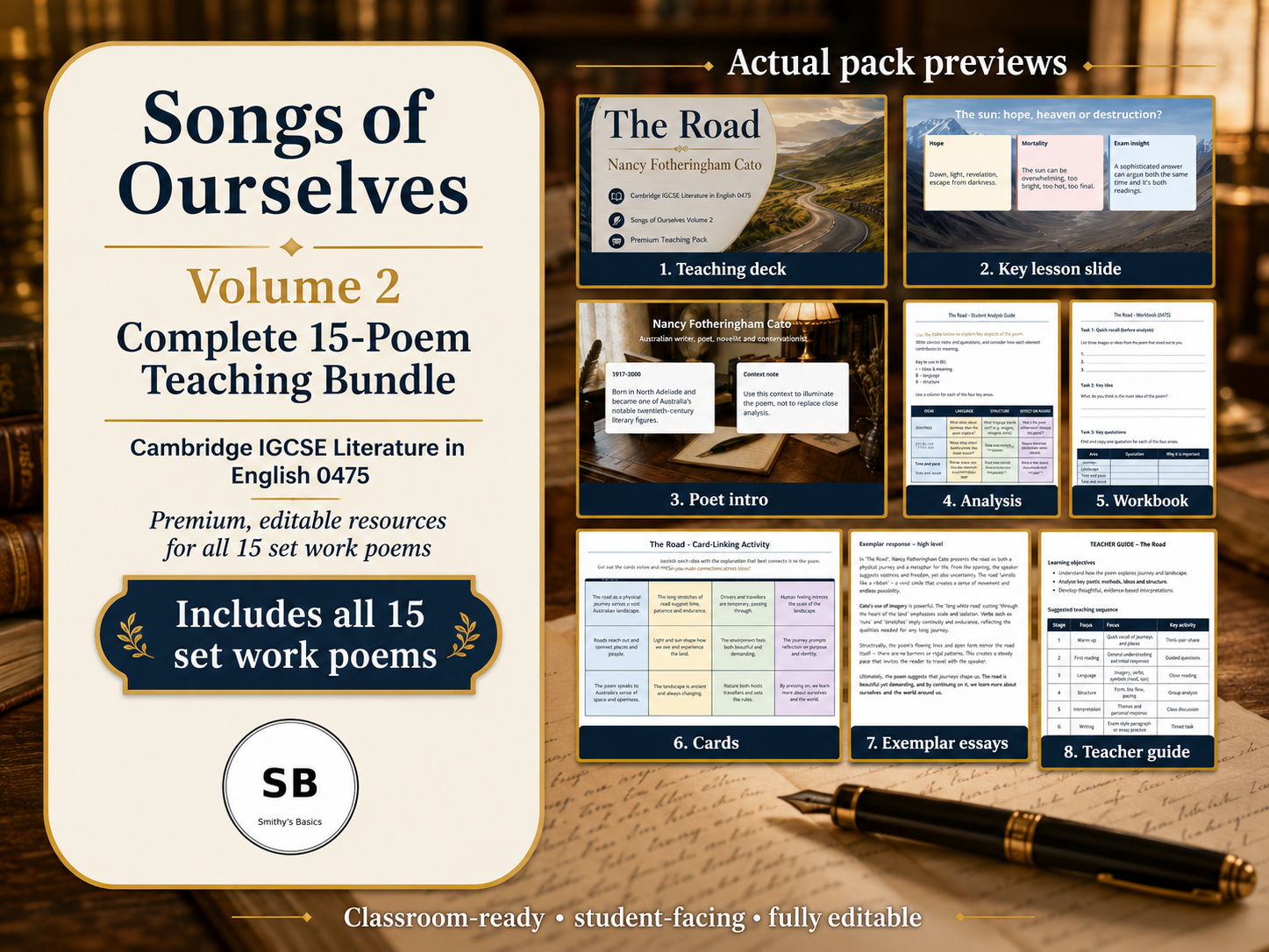 Songs of Ourselves, Volume 2: Complete 15-Poem Teaching Bundle - from Smithy's Basics