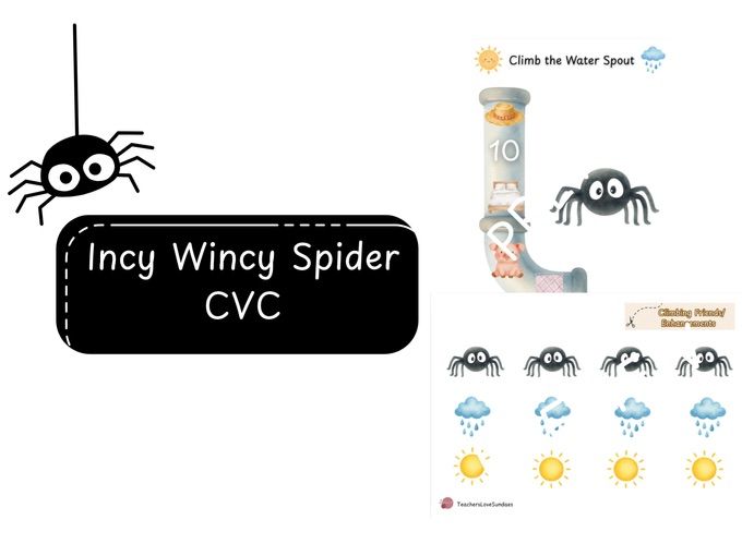 Incy Wincy Spider CVC Writing