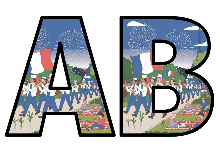 French France Bastille Day 2025 NEW Lettering Set Instant Display Title ...