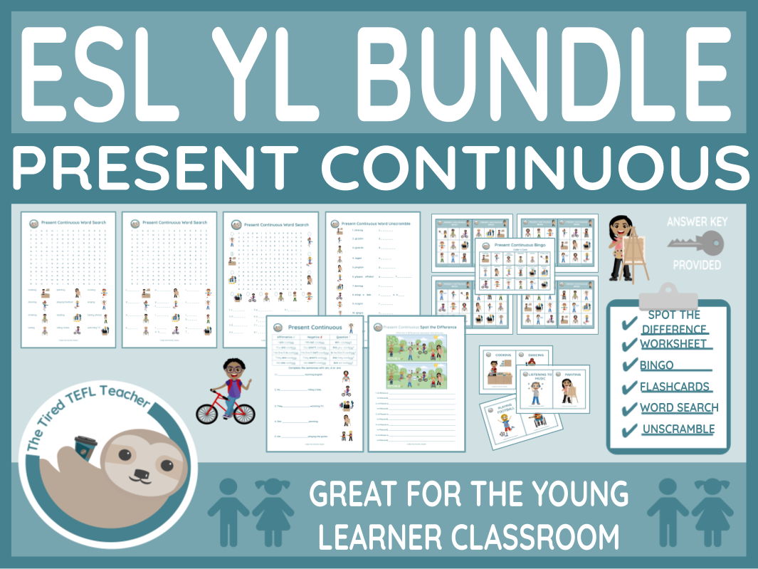ESL Young Learner Present Continuous Bundle (A1-A2)