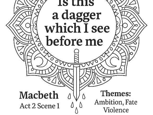 Macbeth Quote Colouring Sheets (Revision)