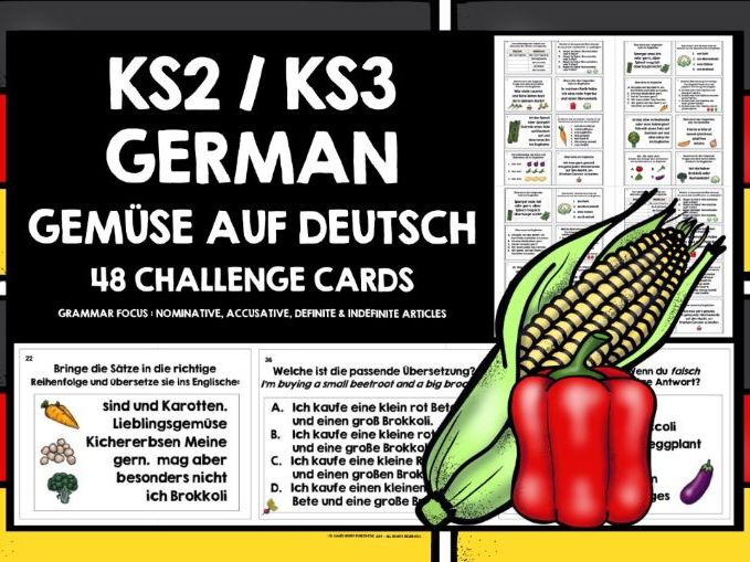 GERMAN VEGETABLES CHALLENGE CARDS