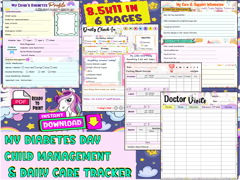 My Diabetes Day-Child Diabetes Management & Daily Care Tracker