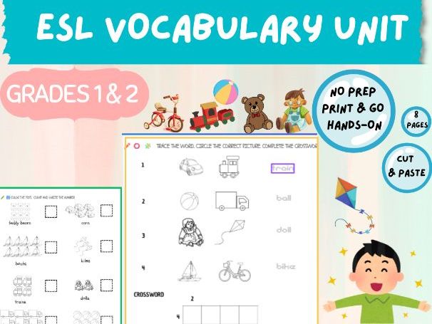 My Toys ESL Vocabulary Worksheets