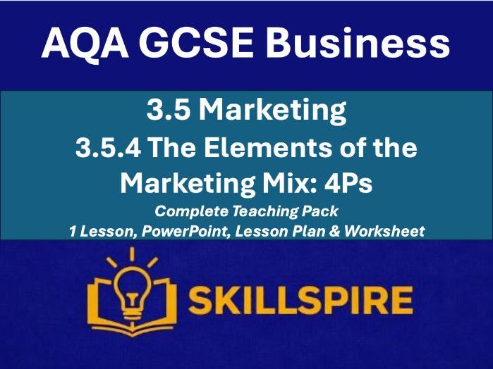 AQA GCSE Business 3.5.4 Complete Teaching Pack | 9 Lessons, PowerPoints, Lesson Plans & Worksheets
