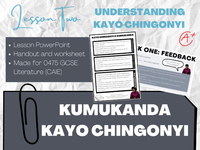 Kayo Chingonyi Context Lesson | Lesson Two | CAIE Poetry | 0475 |The Guardian